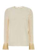 Valentino Garavani Graphic Blouse — Beige