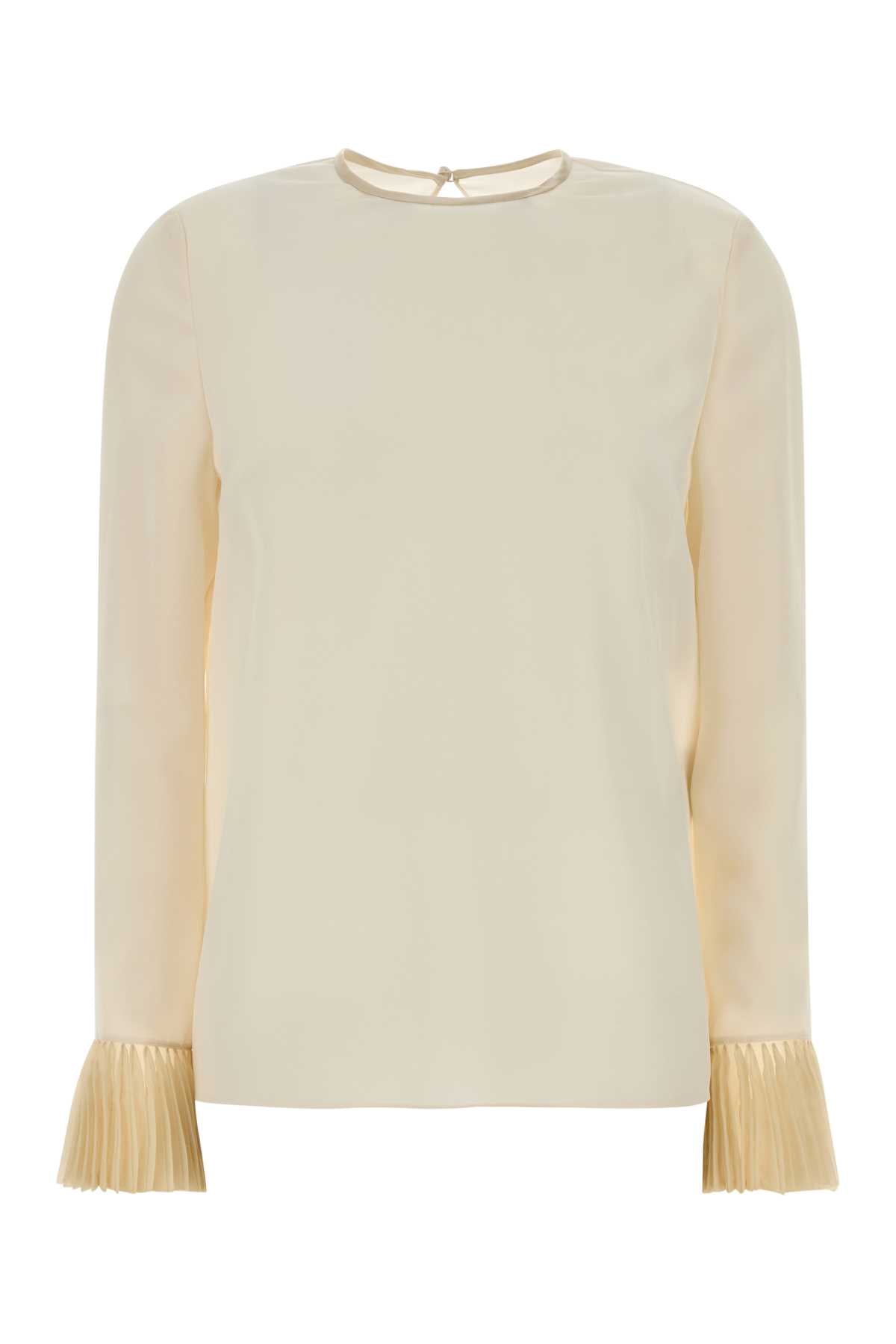 Valentino Garavani Graphic Blouse — Beige