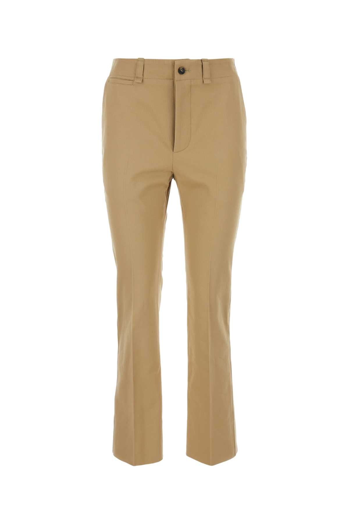 Saint Laurent Drill Trousers — Beige