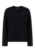 AMI Paris Organic Cotton Sweater — Black