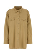 Prada Cotton Overshirt Shirt — Beige