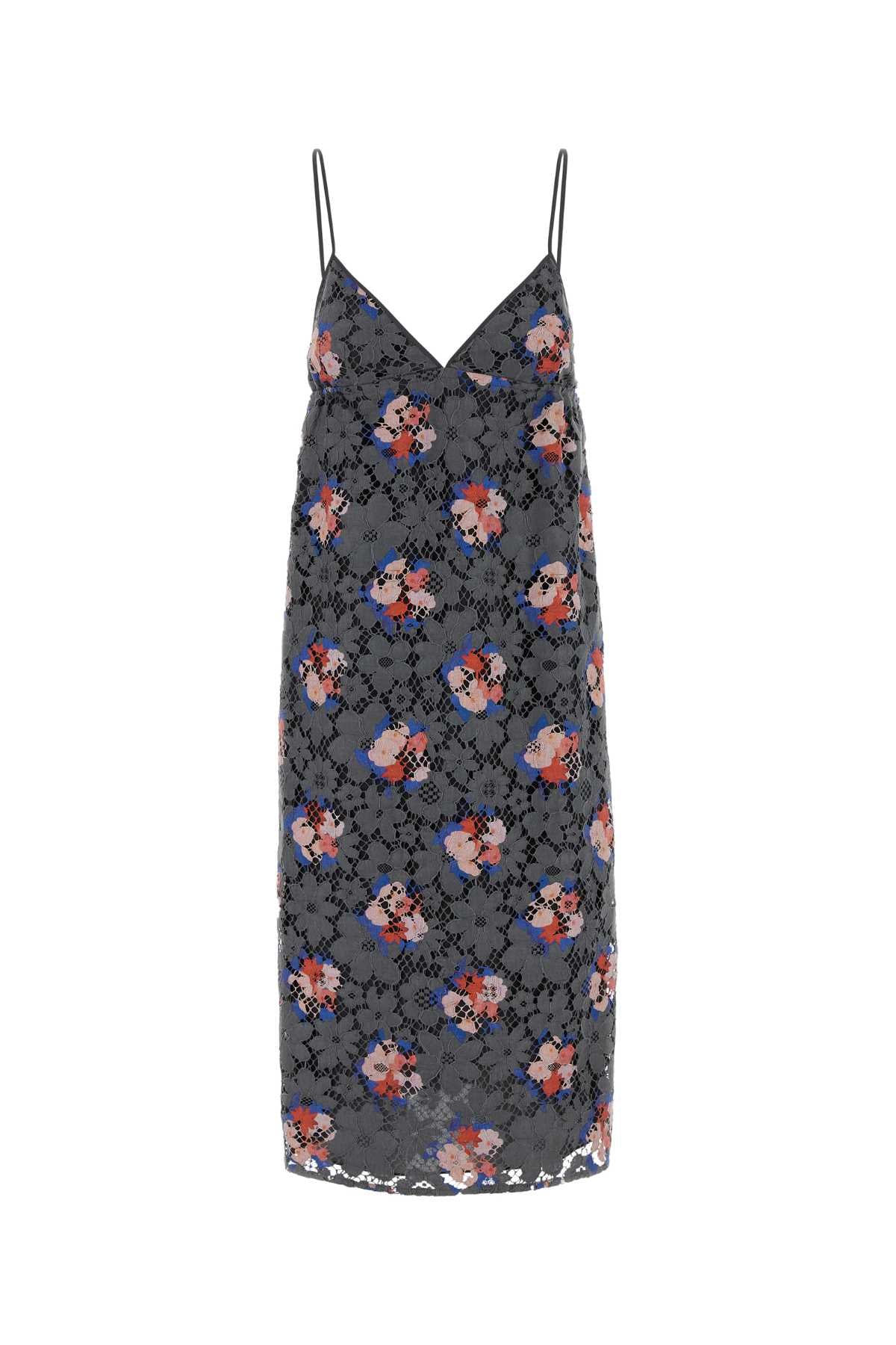 Fendi Printed Dress — Gray