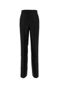 Gucci Wool-Silk Blend Trousers — Black