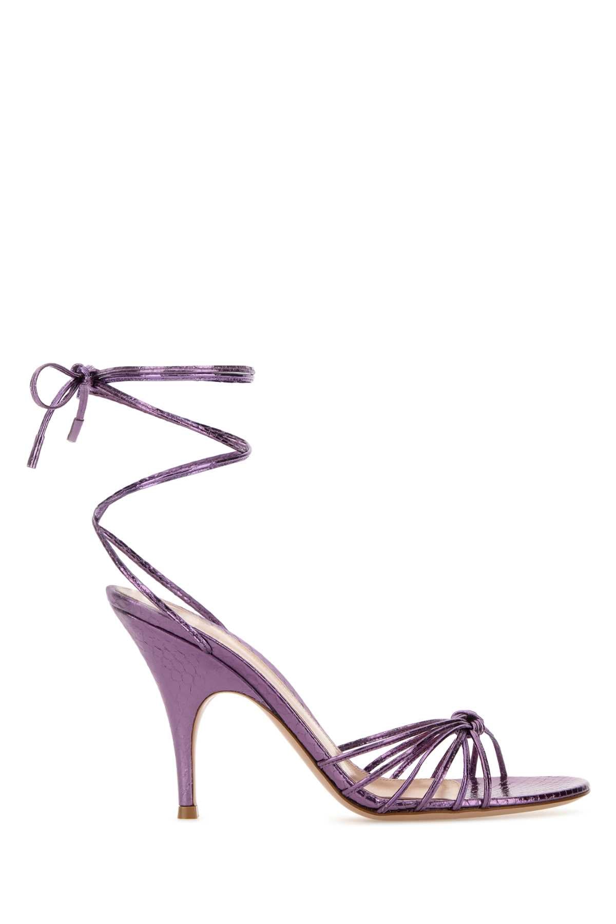 Gianvito Rossi Tacco Sandal — Purple