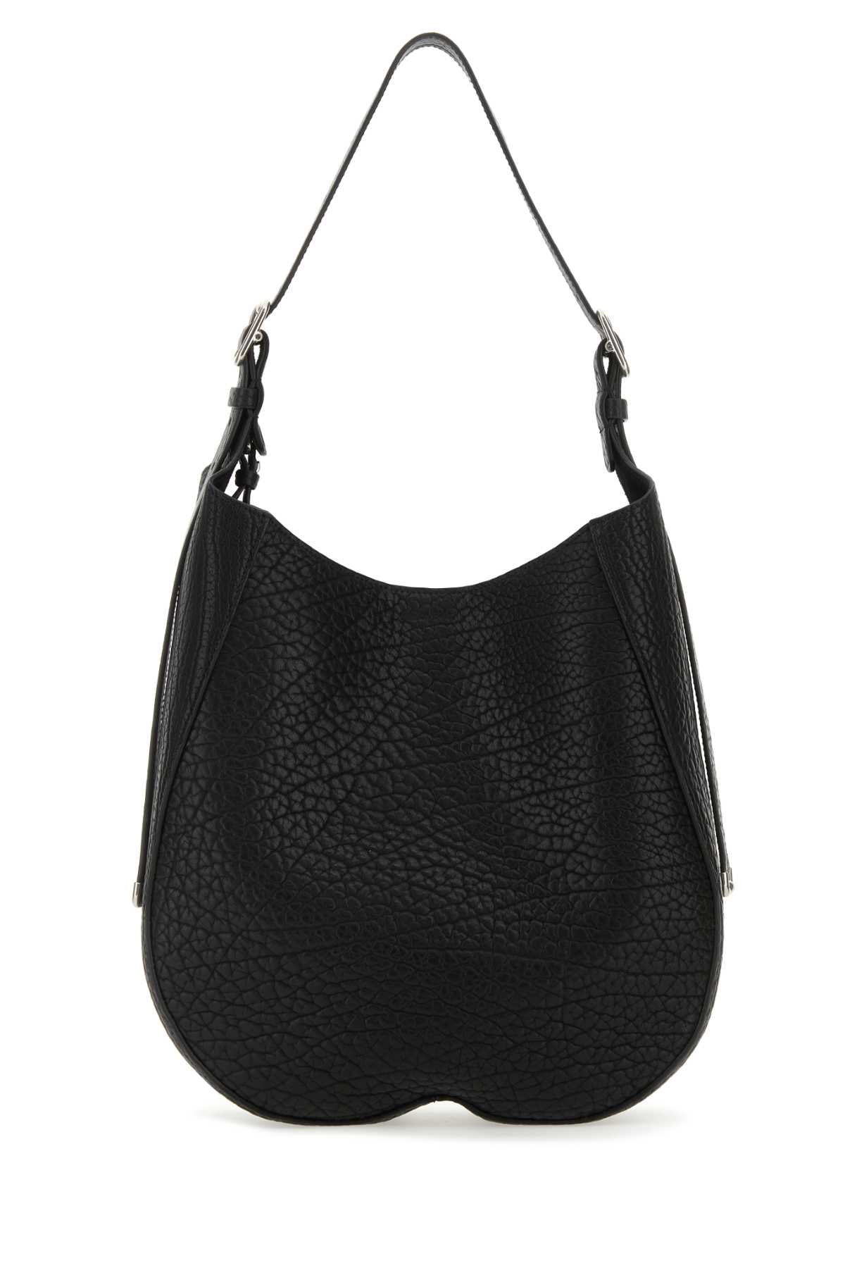 Burberry Textured Leather Shoulder Bag — Black