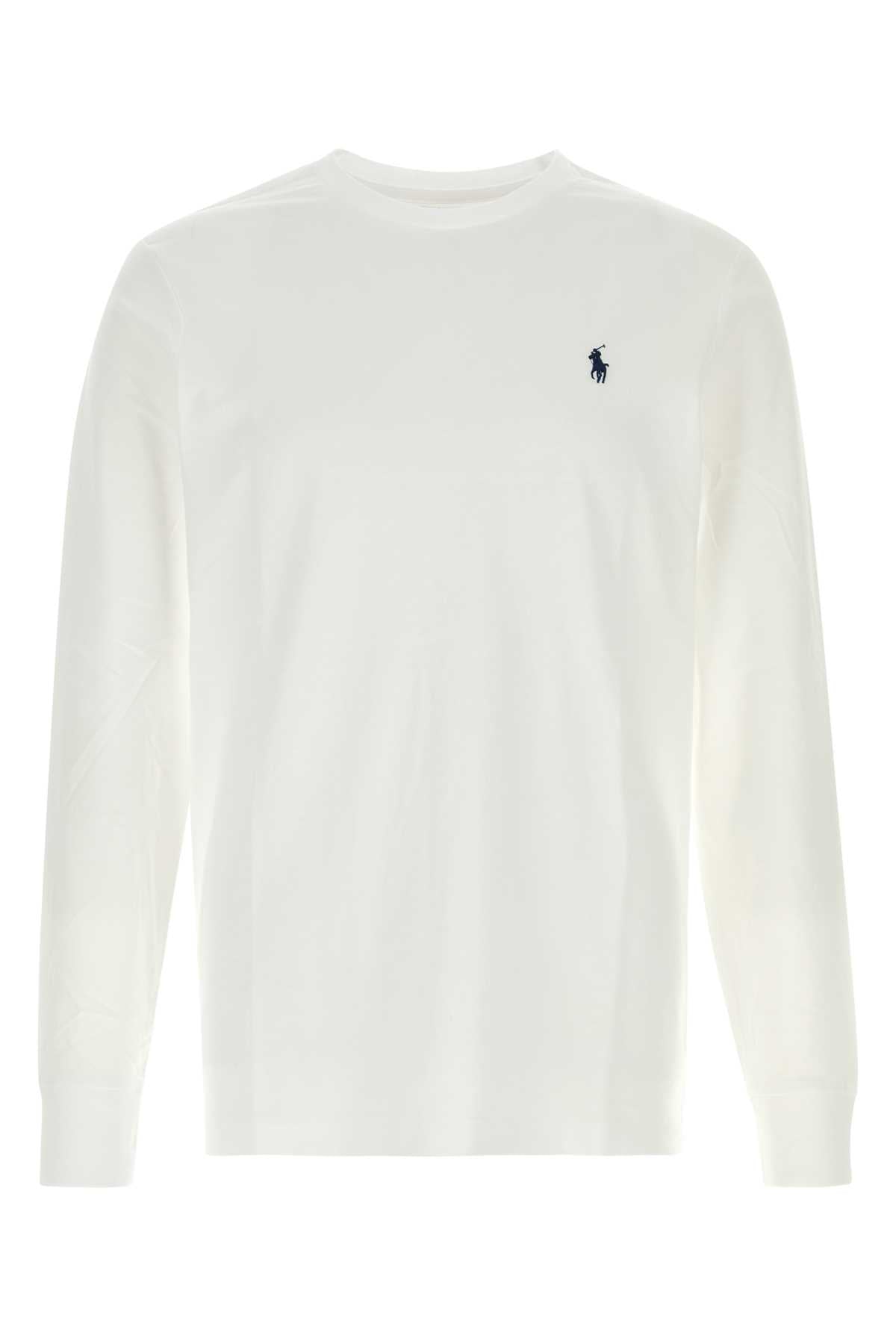 Polo Ralph Lauren Logo-Embroidered Cotton T-Shirt — White