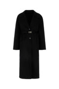 Ferragamo Virgin Wool and Cashmere Blend Coat — Black