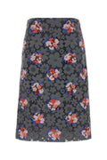 Falda Estampada Fendi — Gris