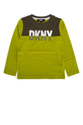 Dkny Junior Logo-Embroidered Color-Block Sweatshirt — Green