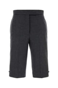Thom Browne Short Bermuda Shorts — Gray
