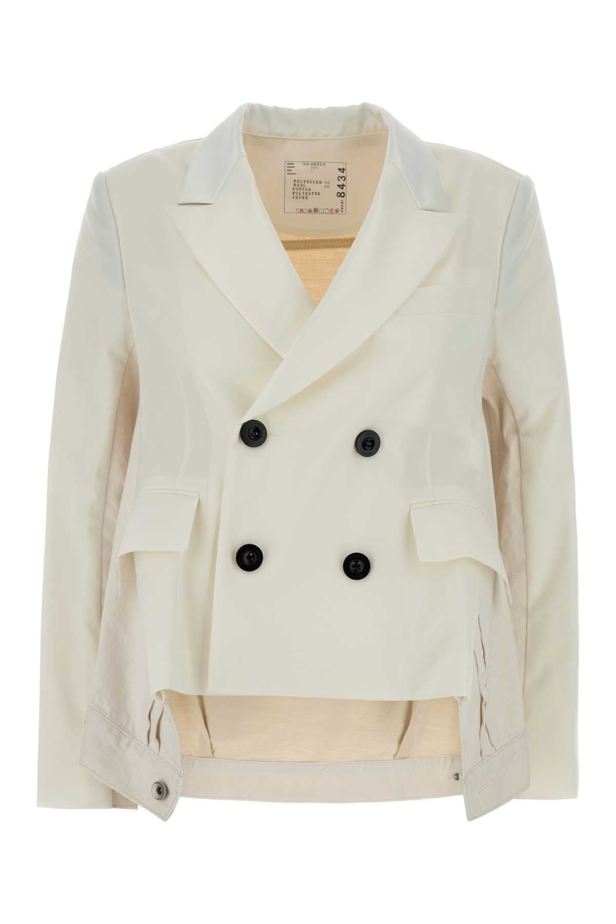 Sacai Suiting Blazer — White