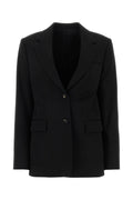 Lanvin Single-Breasted Tailored Blazer — Black