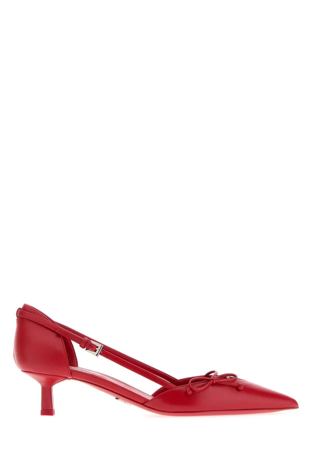 Prada Decollete Pump — Red