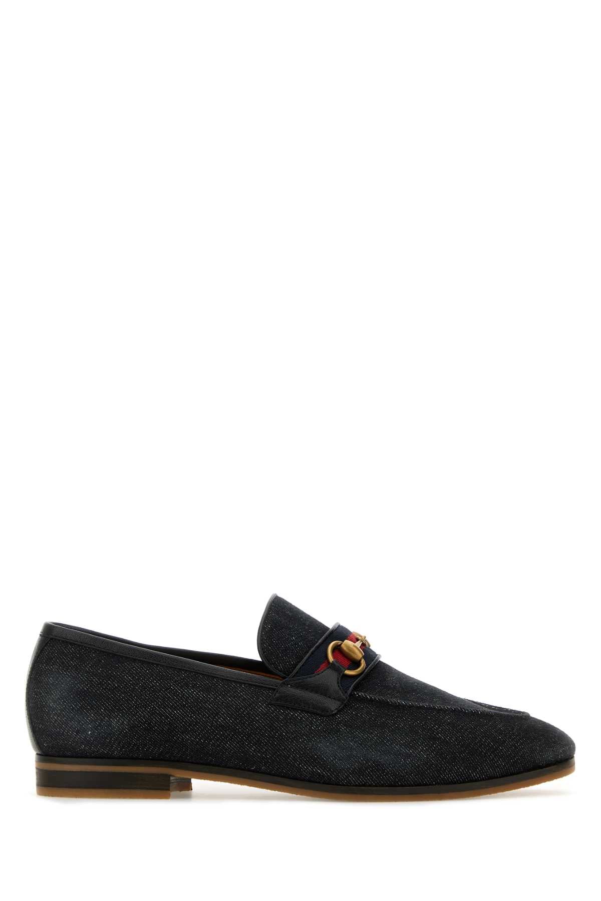 Gucci Denim with Logo Hardware Loafer — Black