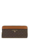 Michael By Michael Kors Printed Canvas Wallet — Brown