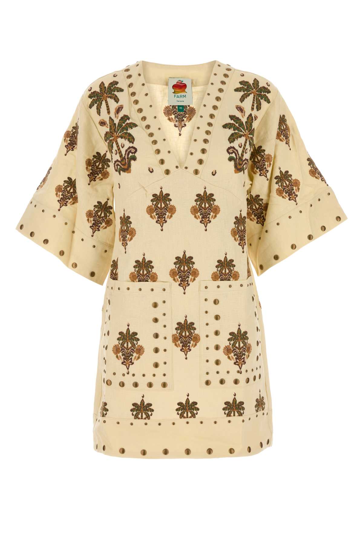 Farm Rio Tree Dress — Beige