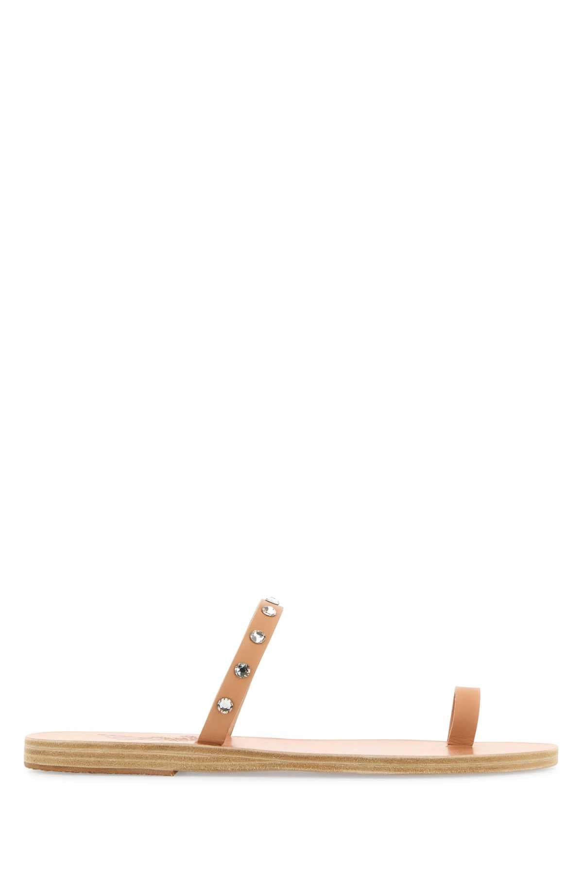 Ancient Greek Audrey Sandal — Beige