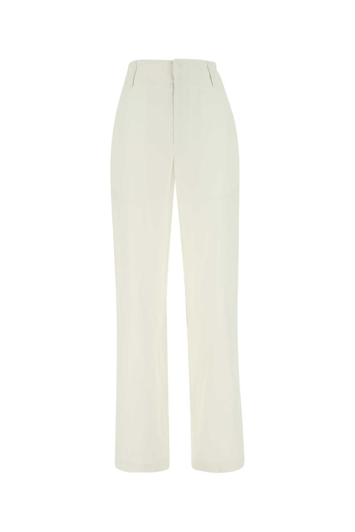 Bottega Veneta Cotton Wide-Leg Trousers — White