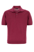 Zegna Silk Polo Shirt — Purple