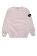 Stone Island Kids Compass-Patch Cotton Sweatshirt — Pink