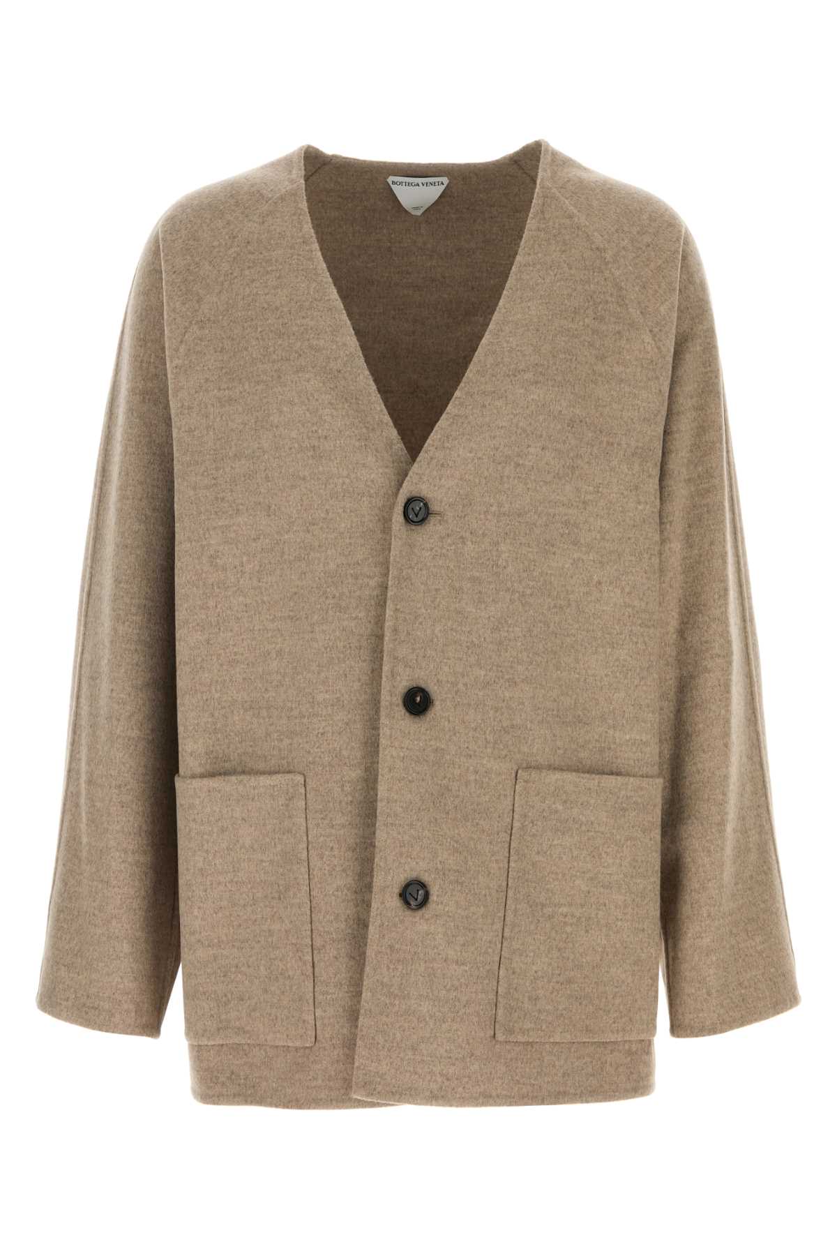 Bottega Veneta Wool Blend Cardigan — Beige