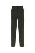 Maison Kitsune Pinstriped Wool-Blend Trousers — Green