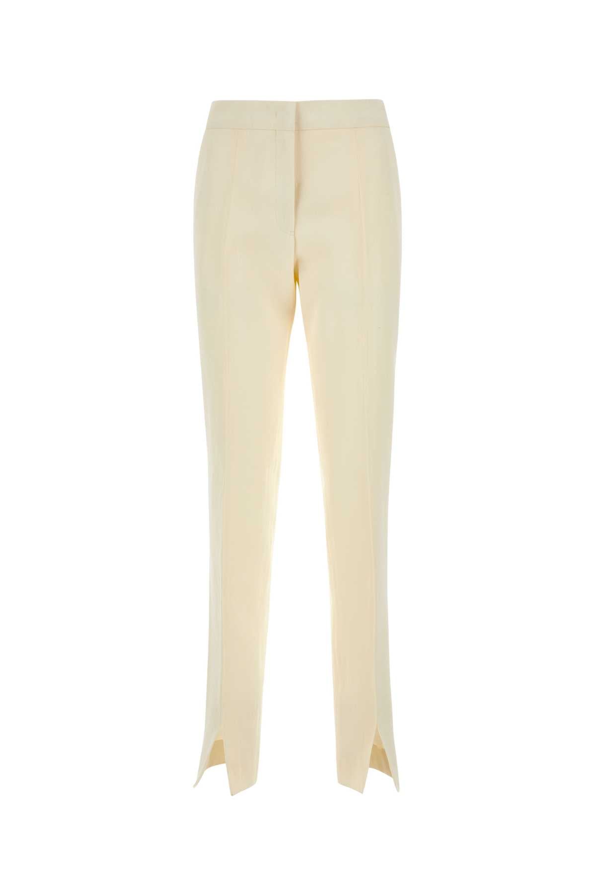 Jil Sander Viscose-Silk Blend Trousers — White