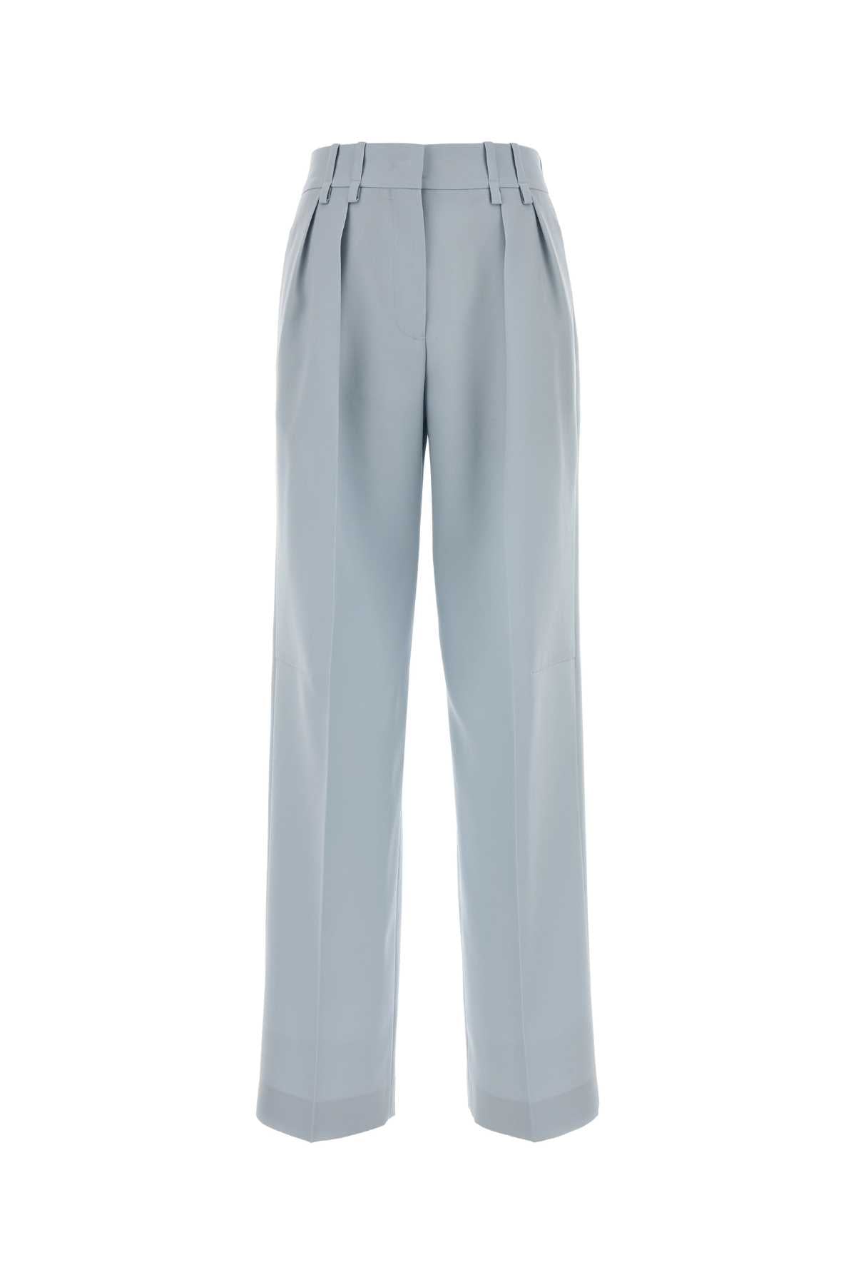 Jil Sander Wool Palazzo Trousers — Blue