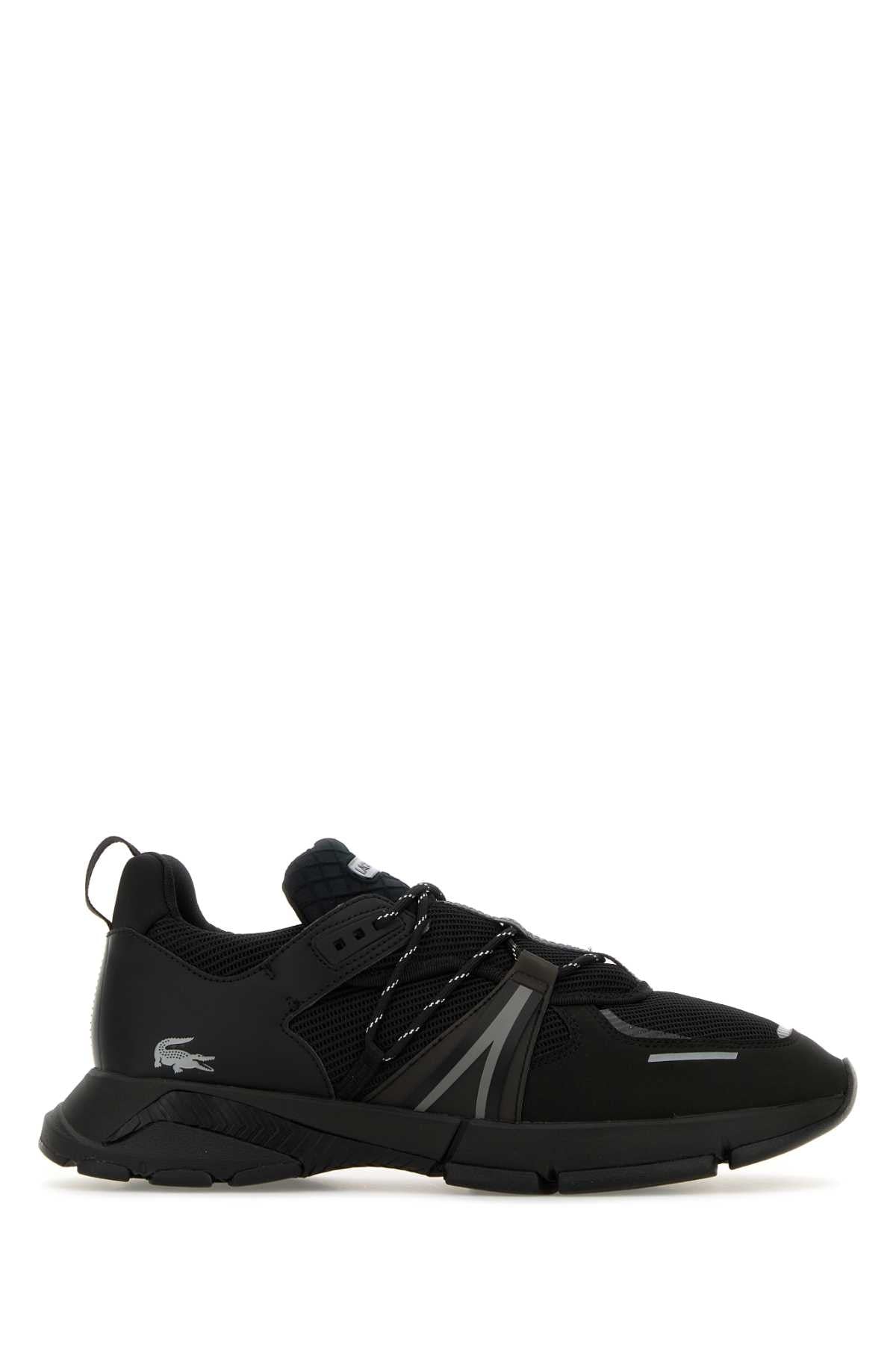 Lacoste Nylon Mixed-Material Sneaker — Black