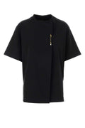 Carven Cotton Crew-Neck T-shirt — Black