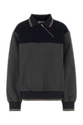 Miu Miu Two-Tone Stretch Viscose Blend Sweatshirt — Gray