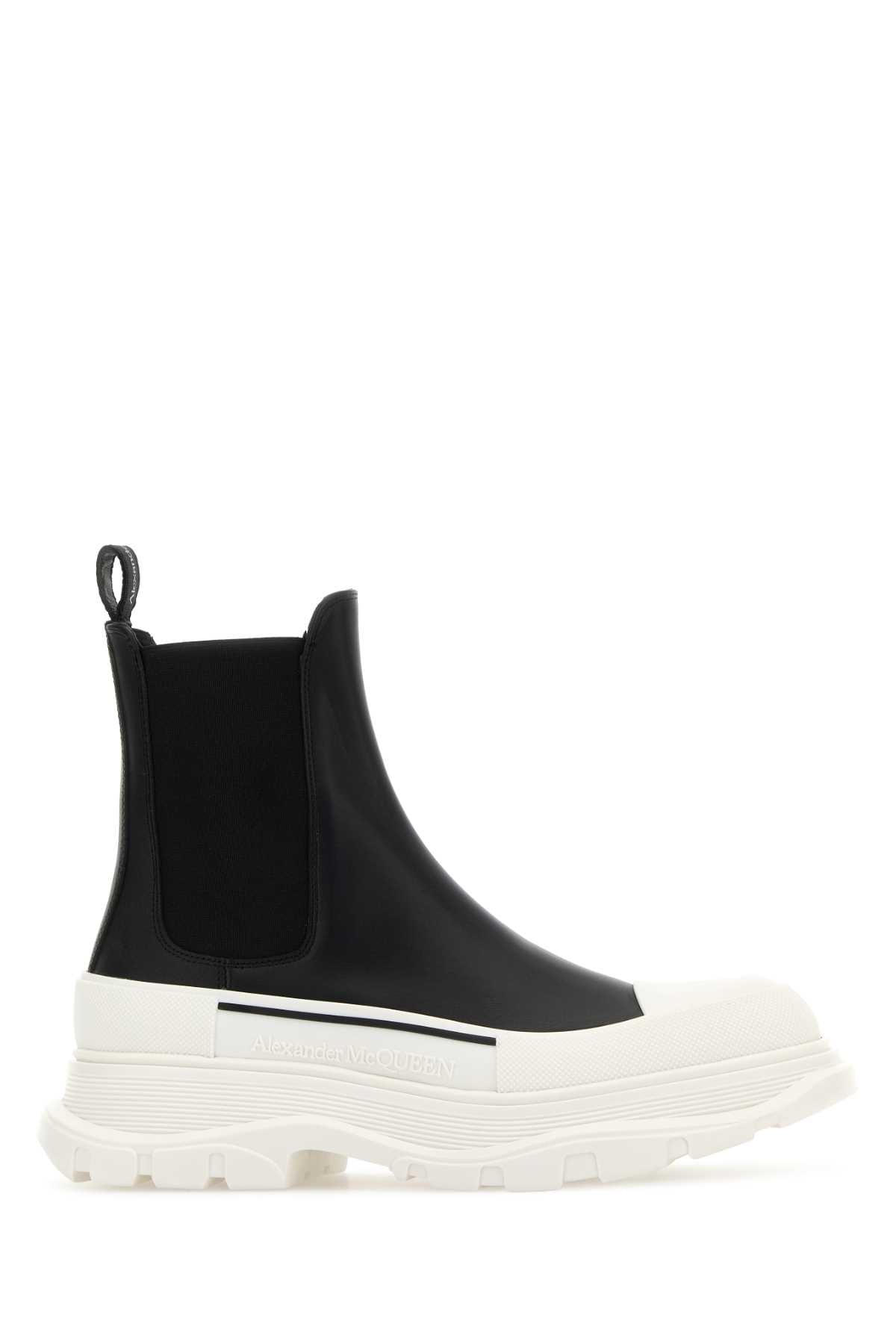 Alexander McQueen Nappa Leather Chelsea Boot — Black