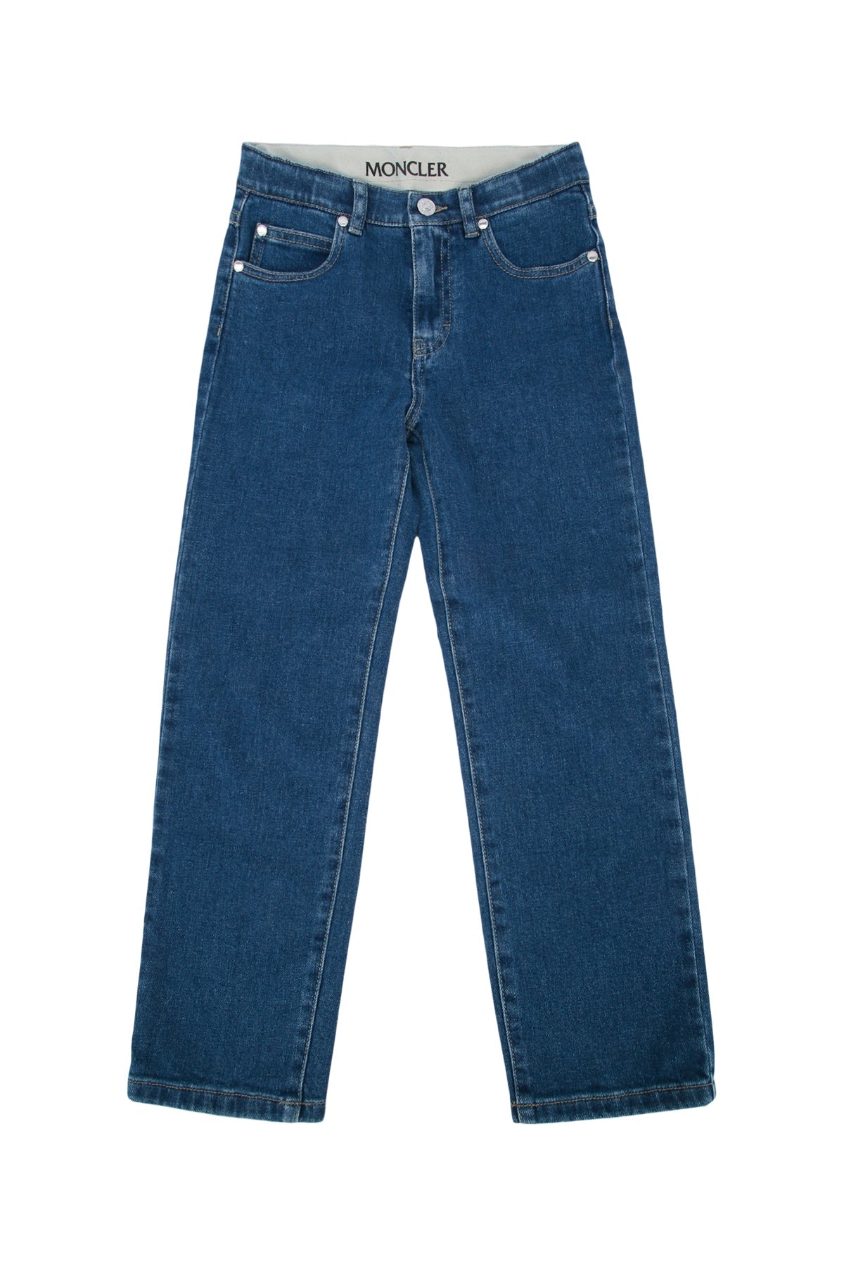 Moncler Jr Classic Denim Jeans — Blue