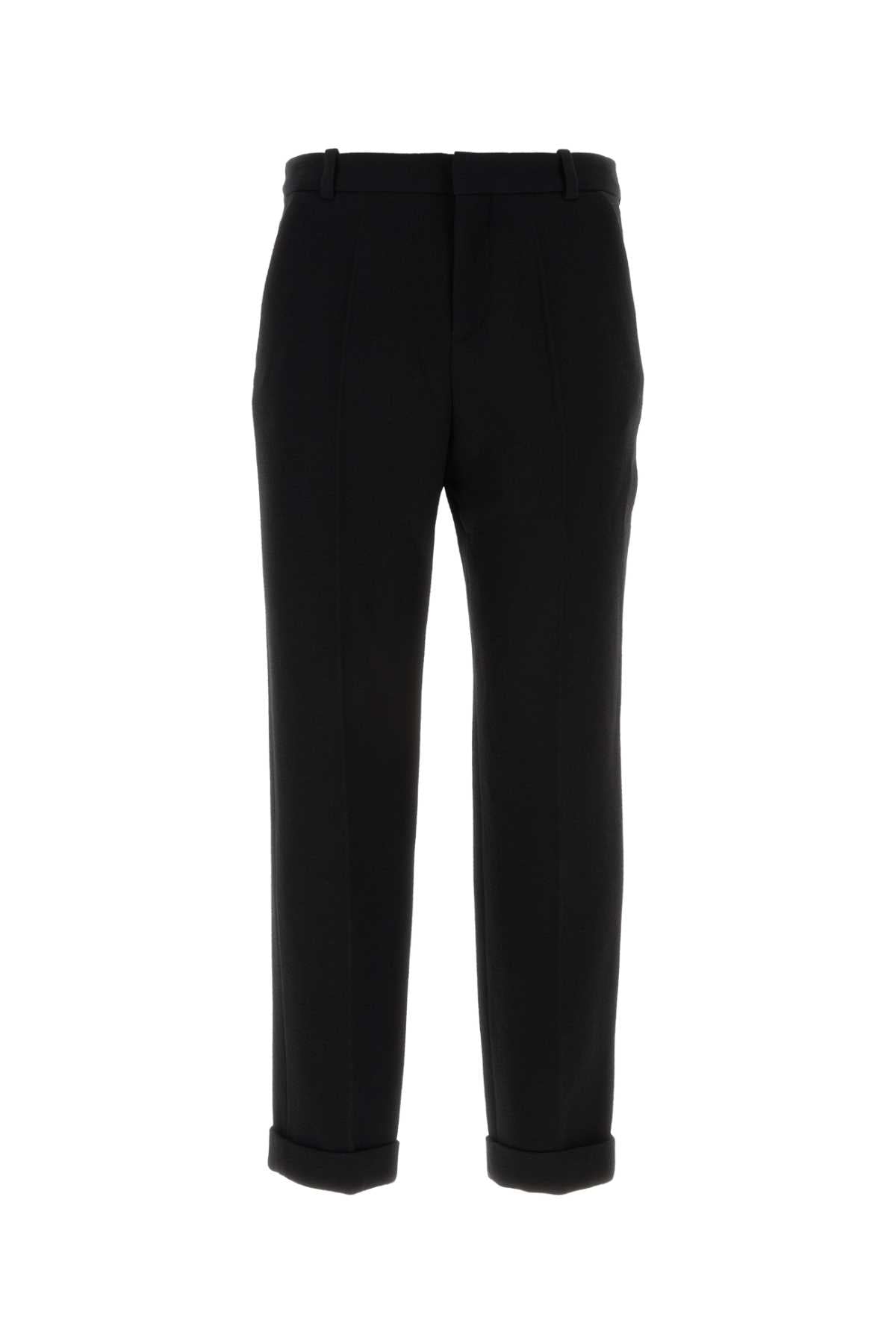 Balmain Virgin Wool Trousers — Black