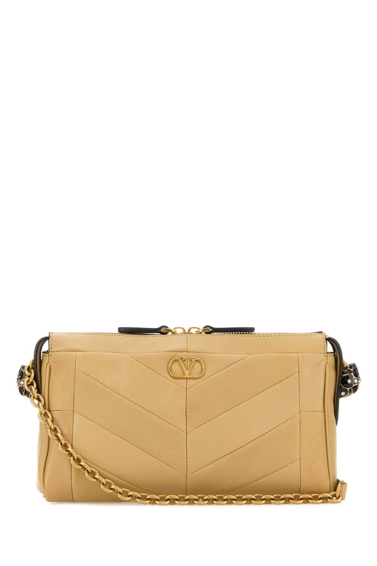 Valentino Garavani Panthea Crossbody Bag — Beige