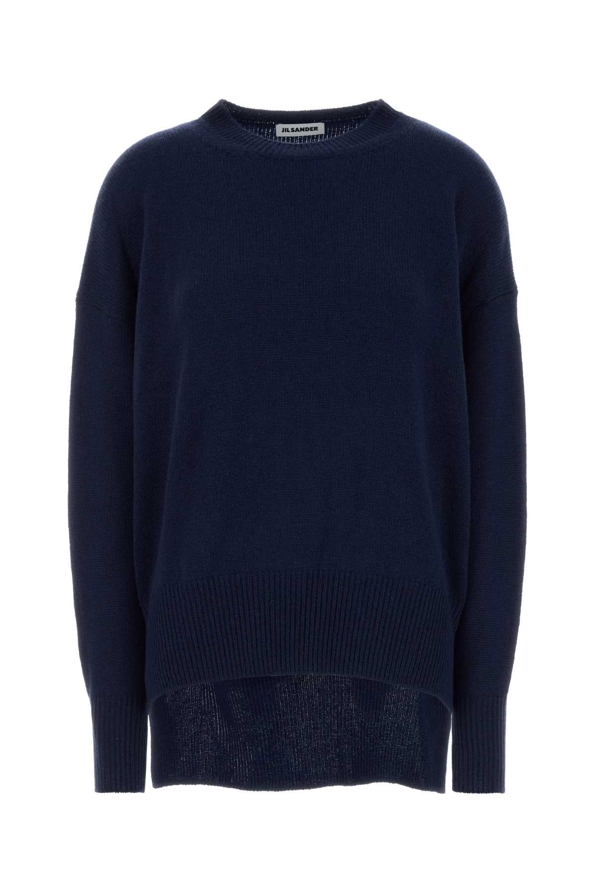 Jil Sander Cashmere Oversize Sweater — Navy