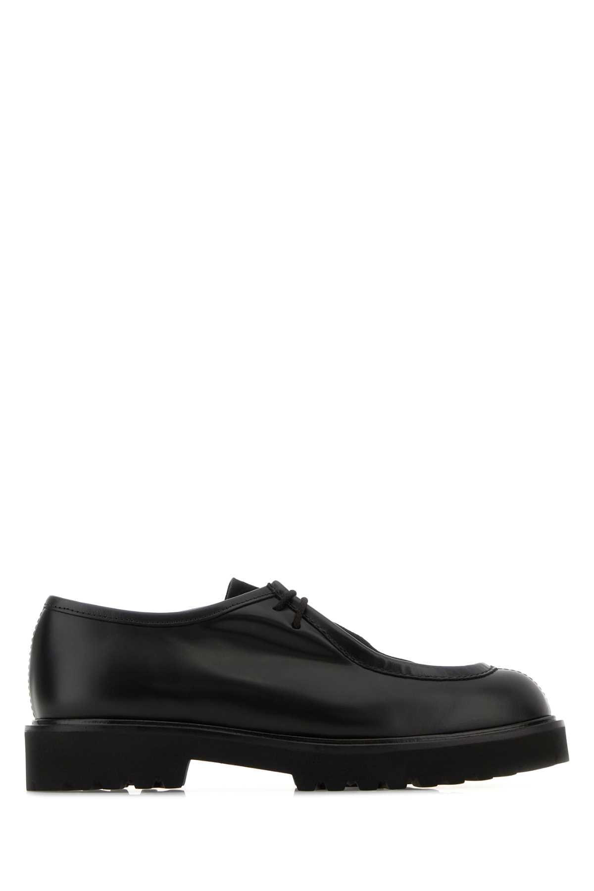 Max Mara Track Lace-Up Flat — Black