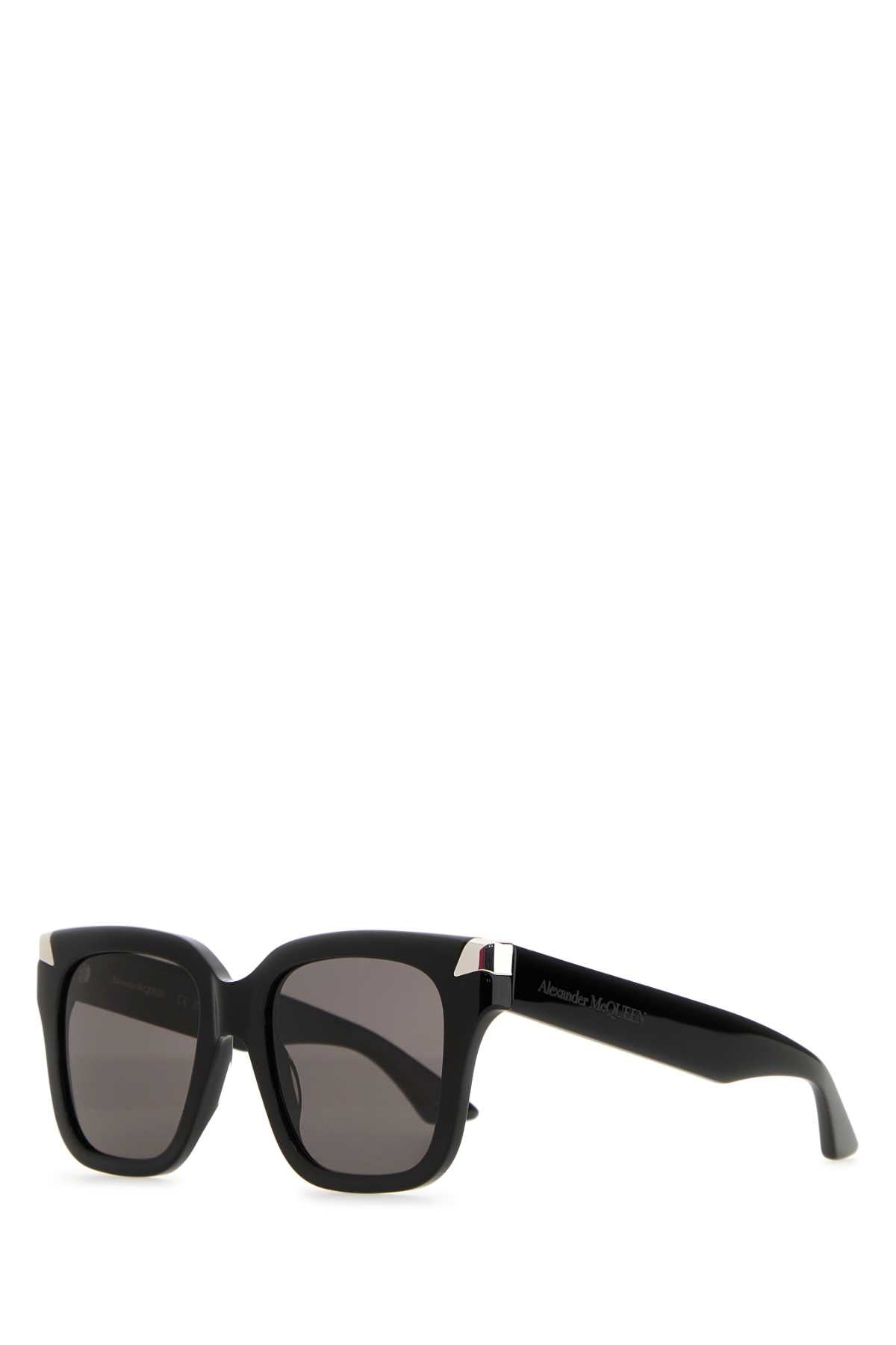 Alexander McQueen AM0440S Punk Rivet Acetate Sunglasses — Black