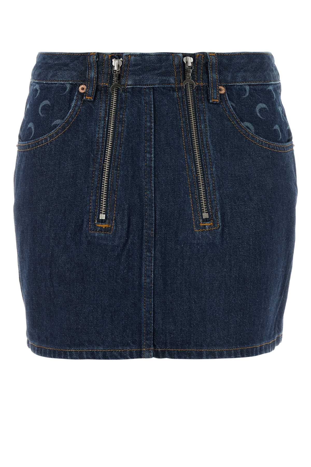 Marine Serre Skirt Mini Skirt — Navy