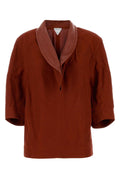 Bottega Veneta Bavero Blouse — Red