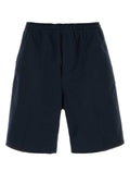 Prada Poplin Bermuda Shorts — Navy