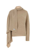 The Attico Virgin Wool Turtleneck Sweater — Beige