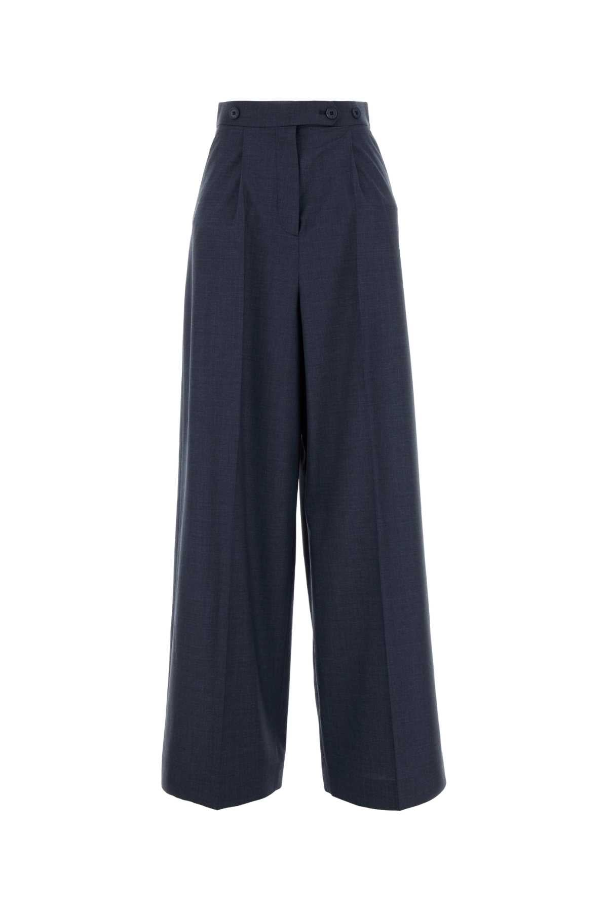 Givenchy 100% Wool Trousers — Navy