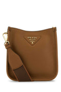 Prada Vitello Leather Crossbody Bag — Caramel
