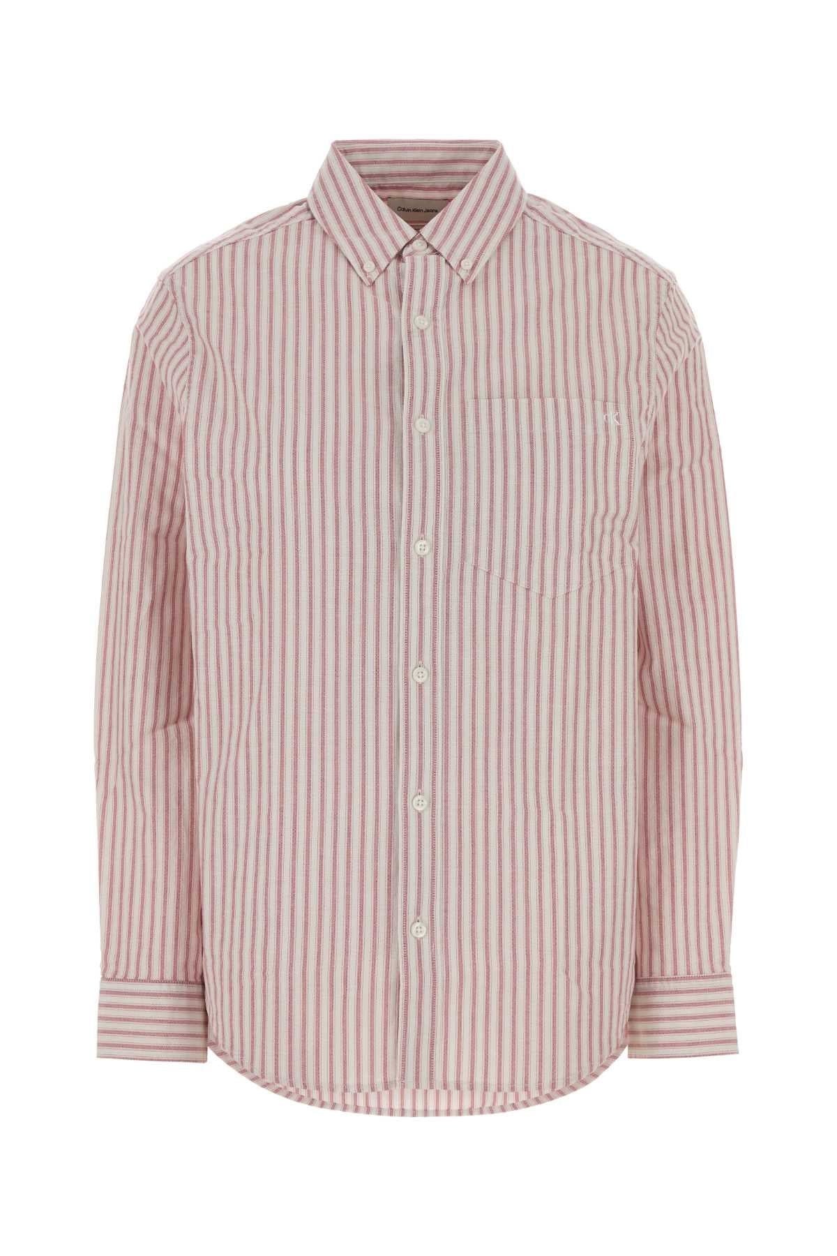 Calvin Klein Stripe Shirt — Pink
