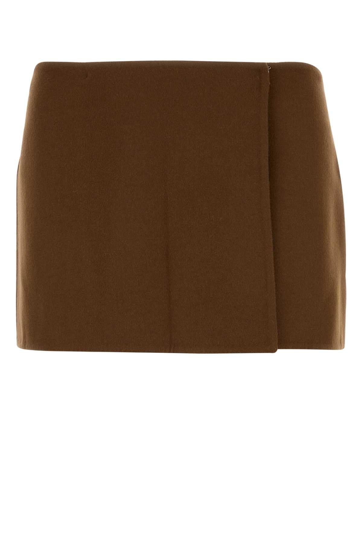 Miu Miu Gonne Mini Skirt — Brown