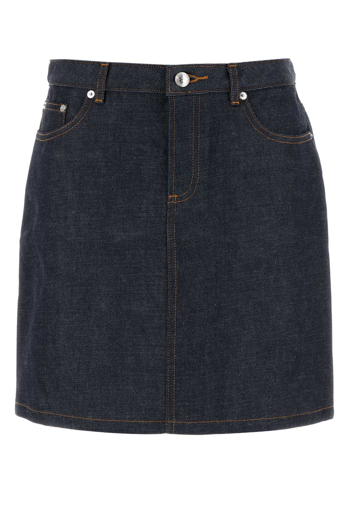 A.P.C. Jupe Standard Mini Skirt — Navy