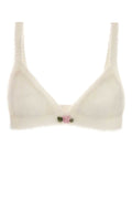Alessandra Rich Mohair Bodysuit — White