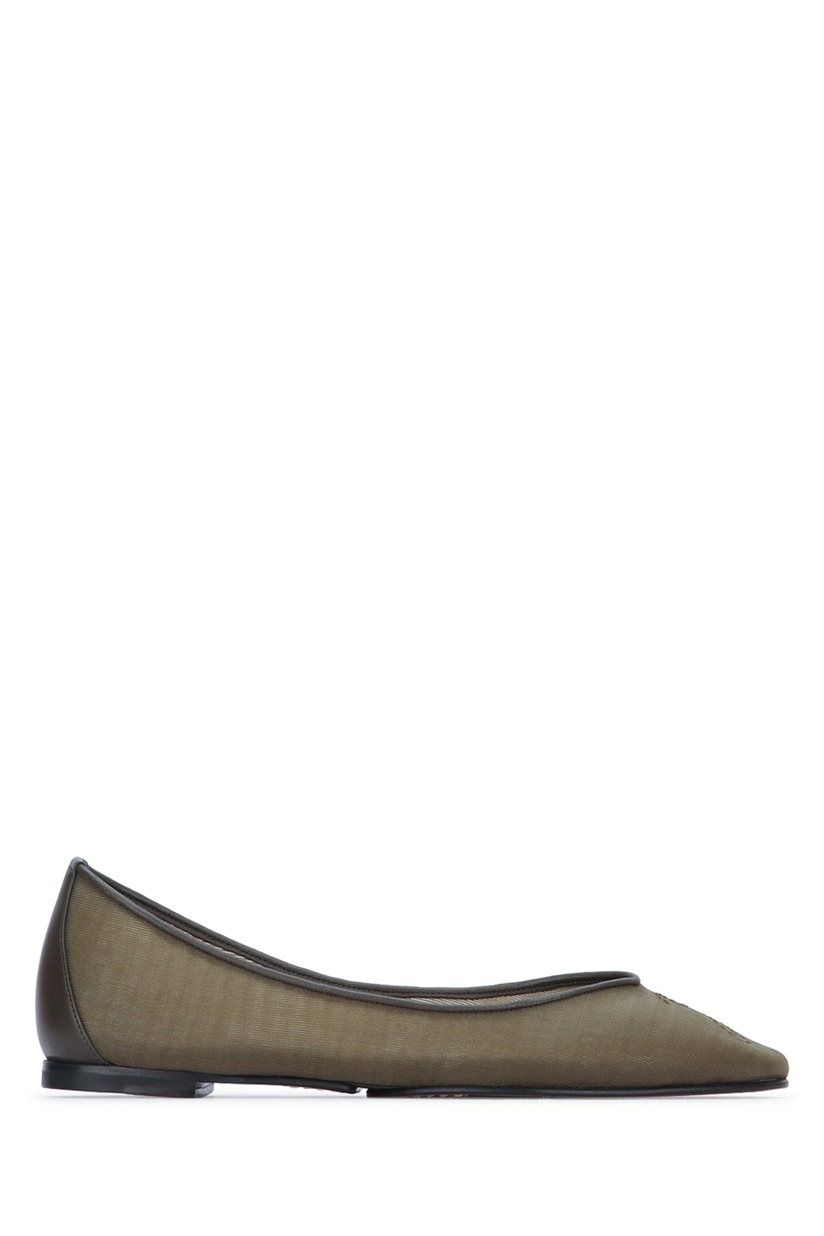 Jacquemus Les Ballerines Ovalo Flat — Khaki