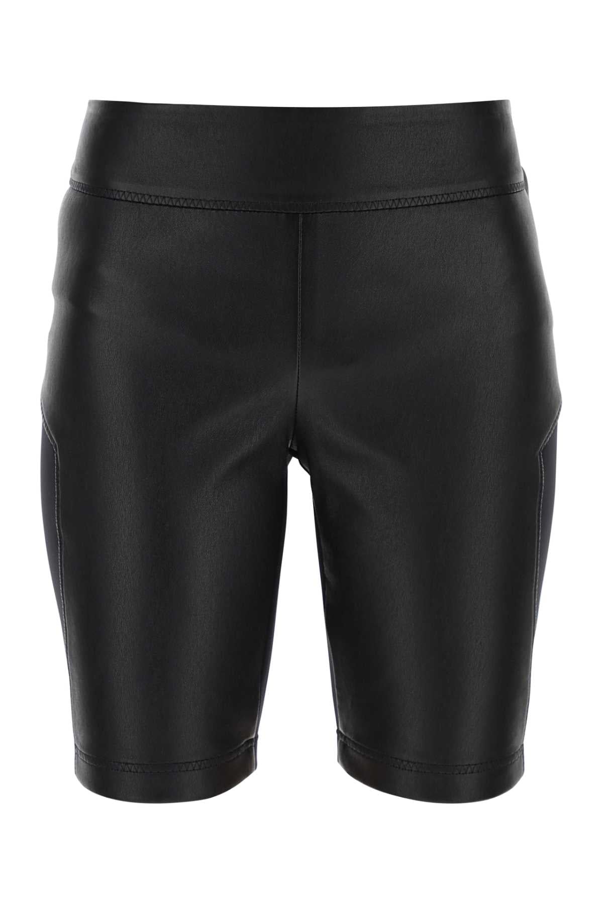Loewe Leather and Nylon Blend Leggings — Black